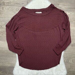 We the Free Sweater Womens XS Red Long Sleeve Og Thermal Pullover